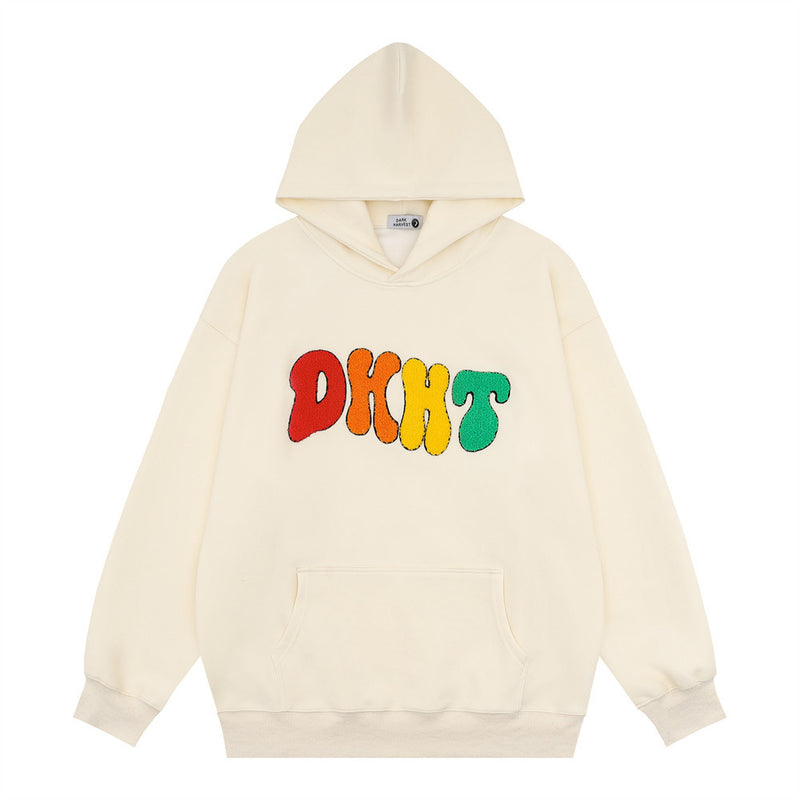 Men Hoodie Letter Hooded Sweater Men Loose Casual Long Sleeves Sports