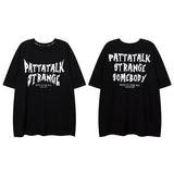 Men T Shirt Hip Hop Necklace Dark Short-Sleeved T-shirt Men and Women Loose Couple