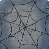 Men Denim Jacket Spring and Autumn Denim Jacket Men's Printed Washed and Worn Denim Jacket