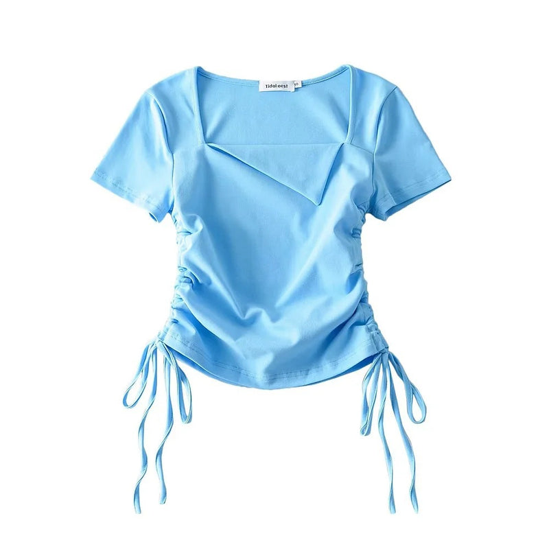Women T-Shirt Summer Short-Sleeved T-shirt Slim Top