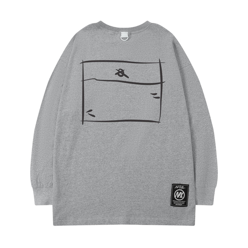 Men Long Sleeve Shirt Personality round Neck Long Sleeve T-shirt Men and Women Couple