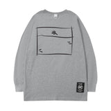 Men Long Sleeve Shirt Personality round Neck Long Sleeve T-shirt Men and Women Couple