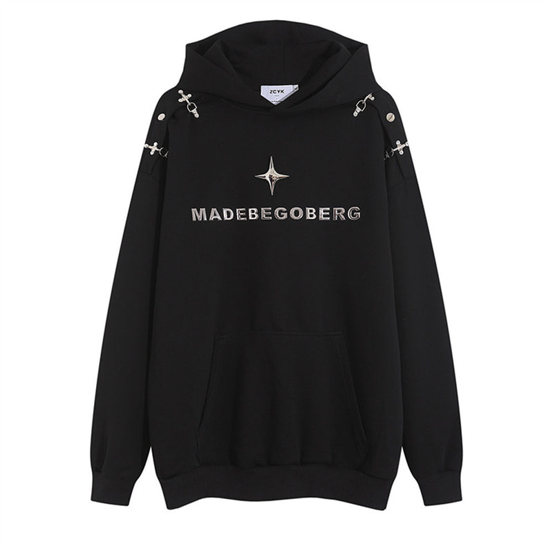 Men Hoodie Hooded Sweater Loose Shoulder Men's Autumn