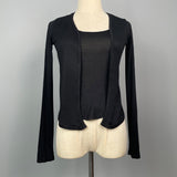 Women Long Sleeve Shirt Vest Strappy Cardigan Long Sleeve Sun-Protection Overshirt Top