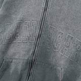 Men Hoodie Autumn and Winter Loose Casual Long Sleeves Distressed Hooded Jacket