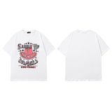 Men T Shirt Retro Alphabet Hip Hop Short Sleeve T-shirt Men and Women