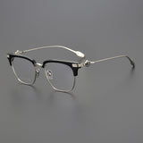 CHH Chrome Hearts Glasses Ultra Light Pure Titanium Fashion Half Frame