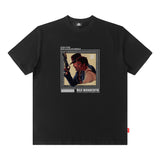 Men T Shirt Vintage Print Short Sleeves T-shirt Men and Women Vibe Style Loose