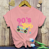 2024New Funny 90'S Girls Printed T-Shirts Fashion Women Short