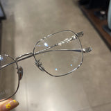 CHH Chrome Hearts Glasses Pure Titanium Ultra-light Square Gold Silk Edge Big Face Myopia Glasses Frame