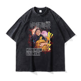 CHOSO T-shirts Hip Hop Vintage Washed Anime