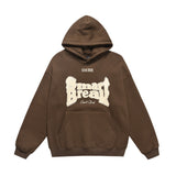 Men Fleece Lined Hoodie Winter Hooded Sweater Men Oversize Letters Printed Loose Long Sleeves