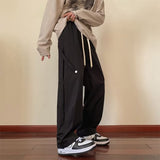 Men Sweatpants Tactical Pants Men's Summer Retro Loose Wide Leg Leisure