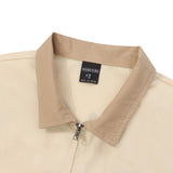 Men Long Sleeved T Shirt Printed Long Sleeve Shirt Loose Spring and Autumn Color Matching Street Fashion Zipper Shirt