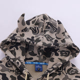 Men Fleece Lined Hoodie Camouflage Cardigan Sweater Men's Autumn and Winter High Street Zip Long Sleeve Coat