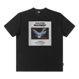 Men T Shirt Hip Hop Print Short Sleeve T-shirt Men and Women All-Matching Cotton