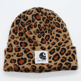 Carhartt Hat Fashion Leopard Print Warm Knitted Hat