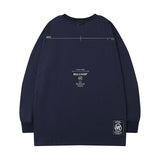 Men Long Sleeve Shirt Vintage Sweater Men's and Women's Letter Long Sleeve T-shirt Loose round Neck