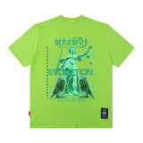 Men T Shirt Couple Summer Short Sleeve Loose Retro Angel Print T-shirt