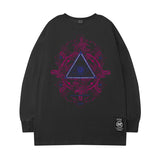 Men Long Sleeve Shirt Tkpa Vintage Letter Printed Long Sleeve T-shirt Men and Women Loose Top Ins