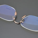 CHH Chrome Hearts Glasses Ultra Light Titanium Frameless Wide Myopia Glasses Frame