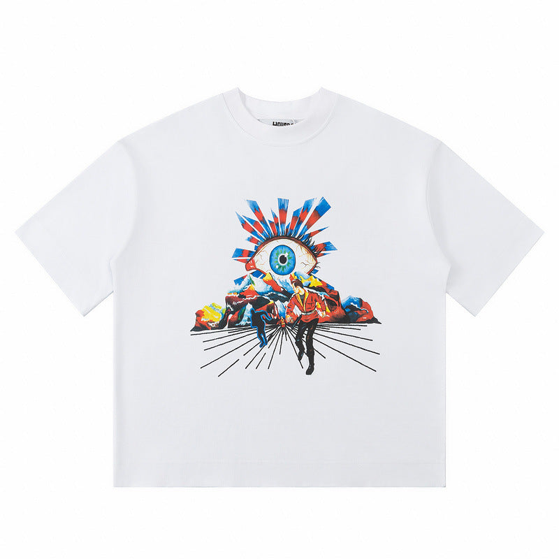 House Of Errors T-Shirt Eye of Truth Washed and Old 3D Printed Eye Short Sleeve