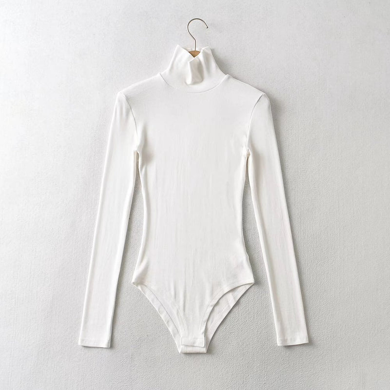 Women T-Shirt Long Sleeve Jumpsuit Solid Color T-shirt