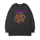 Men Long Sleeve Shirt XINGX Printed Long-Sleeved Top Hip Hop T-shirt Men and Women Loose