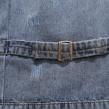 Men Denim Jacket Men's Spring and Autumn Loose Washed-out Denim Clothes Jacket