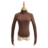 Women T-Shirt Autumn and Winter Stretch Tight Long-Sleeved T-shirt Top