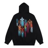 Men Hoodie Sweater Men's Spring and Autumn Loose Long Sleeve Pullover Hooded Sweatshirt