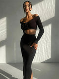 Women Sweater Dress Knitting Suit Autumn and Winter Women's Clothing Long Sleeve Sweater Dress