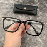 CHH Chrome Hearts Glasses Large Square Large Face Silver Plain Myopia Glasses Frame