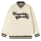 Men Hoodie V-neck Sweatshirt Men's Ins Loose Casual Contrast Color Top