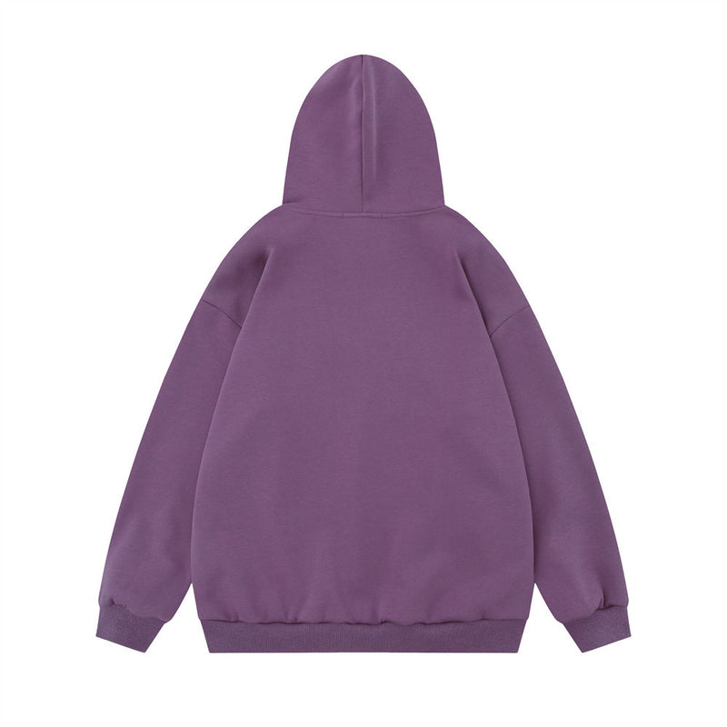Men Hoodie Simple Embroidered Letter Hooded Sweater