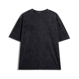 Men T Shirt High Street Print Loose Distressed Short Sleeve T-shirt