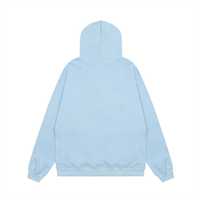 Men Hoodie Embroidered Letter Hooded Sweater Men's Loose Pullover Long Sleeve Hoodie