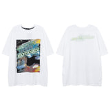 Men T Shirt Printed Short-Sleeved T-shirt for Men and Women Loose Hip Hop Couple