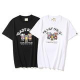Bathing Ape T Shirt Summer Plus Size Loose Cartoon Anime Print Short Sleeve T-shirt