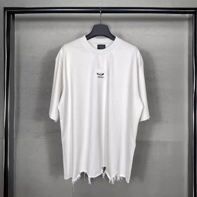 Men T-shirts LOGO worn and damaged old short-sleeved T-shirts