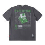 Men T Shirt Retro Hip Hop Printed Short Sleeve T-shirt for Men and Women