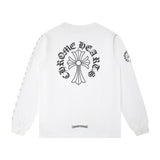 Chh Chrome Heart Long Sleeve Shirt Unisex Fashion Loose Long Sleeve Shirt