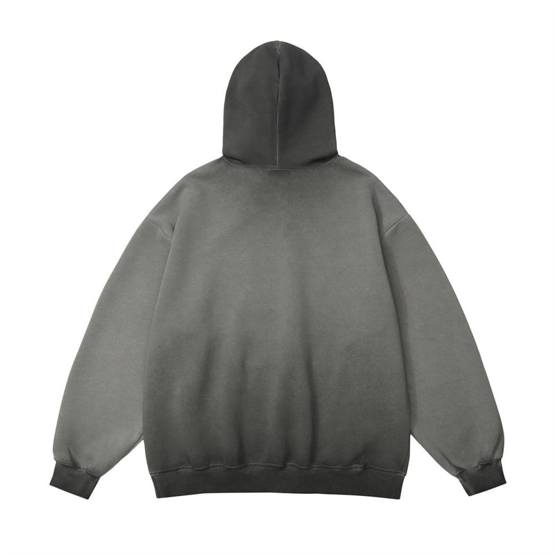Men Hoodie Gradient Inkjet Letter Hooded Sweaters Menswear Pullover Loose Casual Hoodie