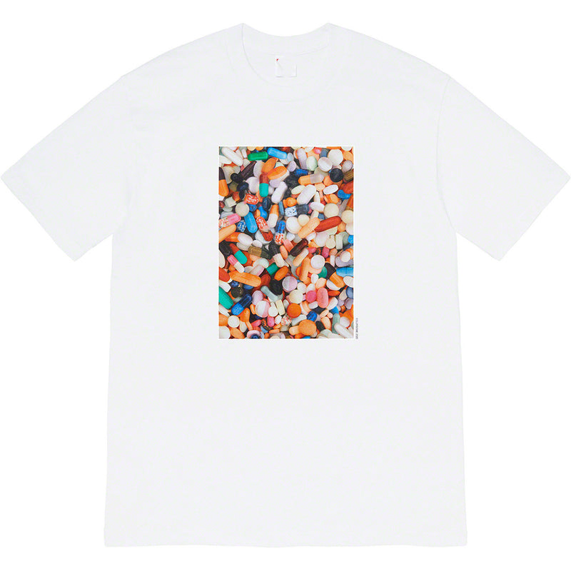 Men T-shirts 20FW Pills Tee Color Pill Capsule Print T-Shirt, Short Sleeve Bottom Shirt