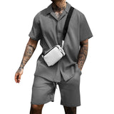 Men Co-Ords Men's Casual and Comfortable Polo Short Sleeve Shorts Suit