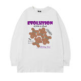 Men Long Sleeve Shirt XINGX Printed Long-Sleeved Top Hip Hop T-shirt Men and Women Loose