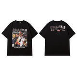 Men T Shirt Hip Hop Cartoon Short Sleeve T-shirt Men and Women Loose