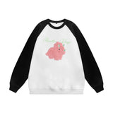 Men Hoodie Autumn and Winter round Neck Sweater Men's Flocking Embroidery Pullover