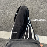 Men Sweatpants Corduroy Loose Straight Wide Leg Pants