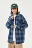 Unisex Jacket Autumn Plaid Labeling Shirt Women's Clothing